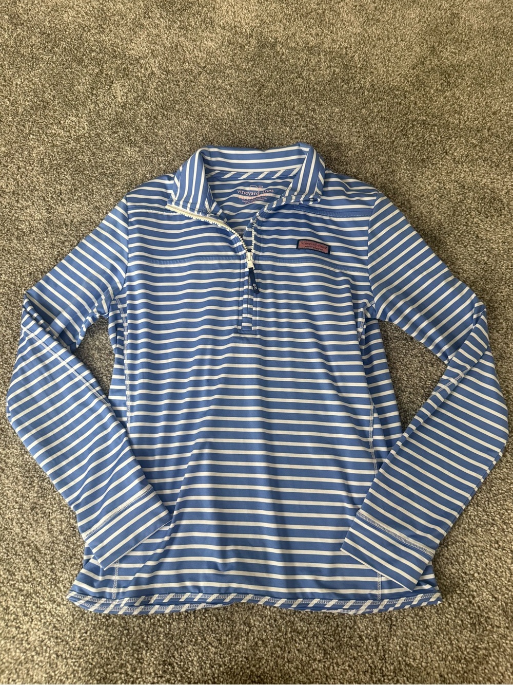 Vineyard vines striped 1/4 zip top